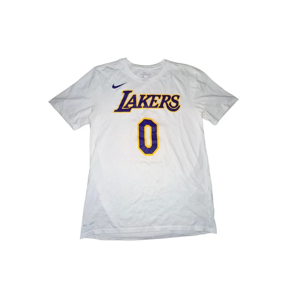 Nike Los Angeles Lakers Kyle Kuzma T-Shirt Mens Medium White Dri-FIT NBA Tee